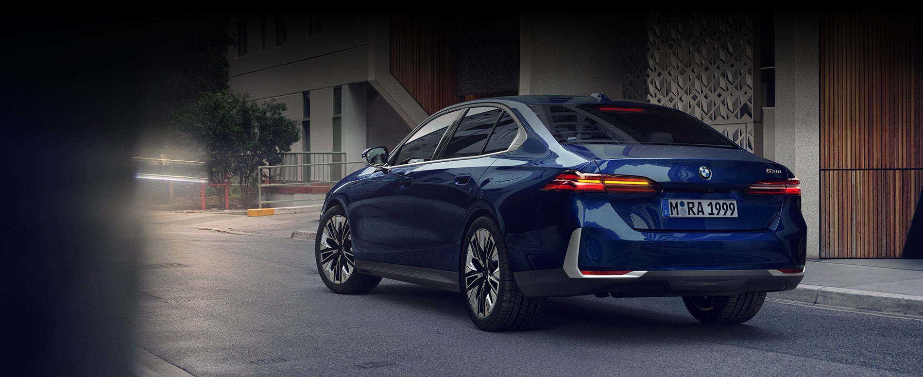 Rear of new BMW 5 series.