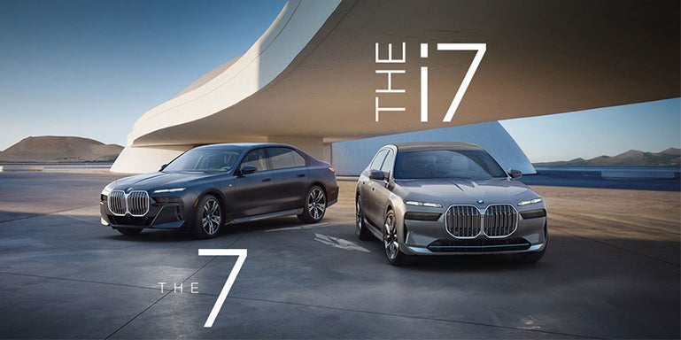 The BMW i7 and 7 series parked | BMW Showcase 1 in Derwood MD