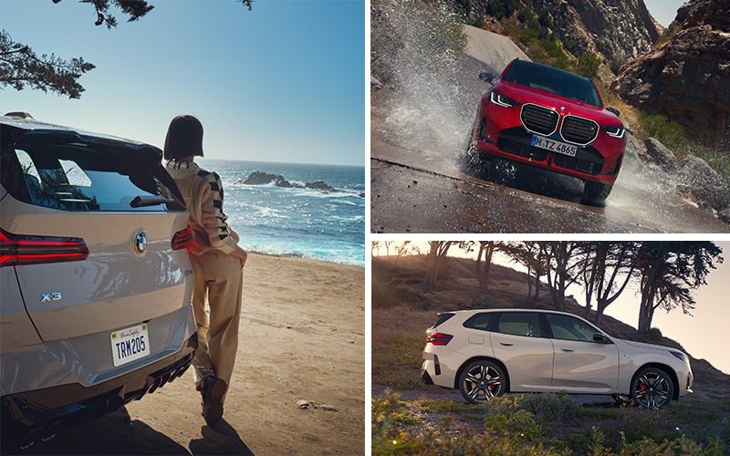 Three images collaged of the BMW X3.