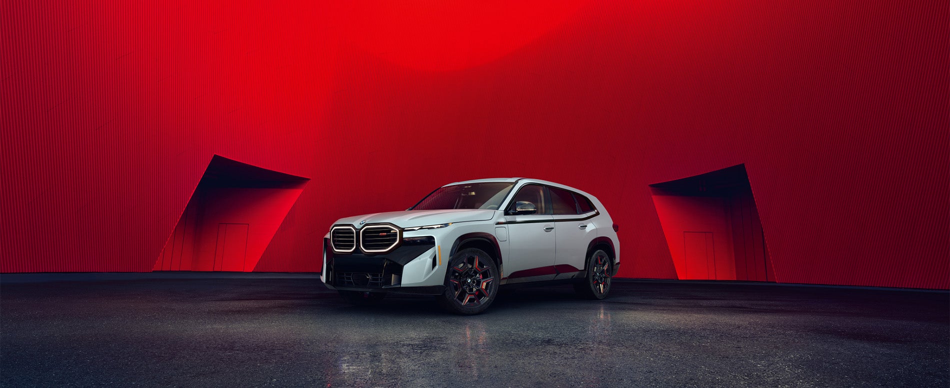 BMW XM Label in Grey with red background. in BMW Showcase 1 | Derwood MD