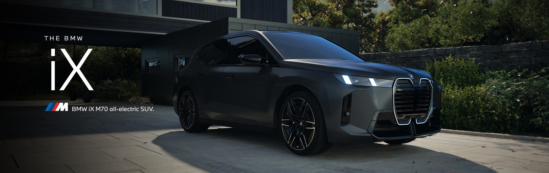 The BMW iX M70 parked. Click to learn more. | BMW Showcase 1 in Derwood MD