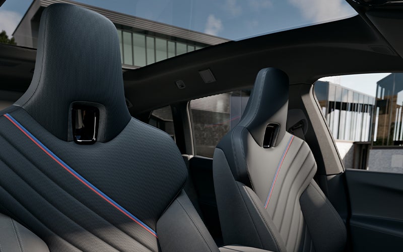 Interior seats and upholstery of the BMW iX M70. | BMW Showcase 1 in Derwood MD