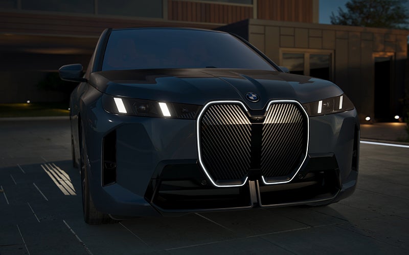 The BMW iX illuminated kidney grille. | BMW Showcase 1 in Derwood MD